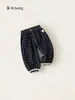 Ropa para niños Bangxuan, pantalones casuales para niñas, ribete de encaje de lunares, pantalones largos para niños pequeños, pantalones de chándal para bebé de primavera y otoño, pantalones para niños de corte holgado