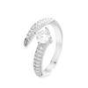 Anillo de Dedo para Uñas de Diamante Flash Exportación Estilo Europeo y Americano Anillo de Articulación de Industria Pesada Anillo Ajustable para Mujer Fila de Diamantes con Versátil Elegante