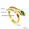 Anillo Abierto Ajustable de Joyería Transfronteriza para Mujer, Anillo Irregular de Gama Alta, Anillo de Acero Inoxidable Electrochapado para Mujer