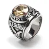 Moda europea y americana anillo de ejército retro joyería para hombre acero inoxidable hip hop Punk soldado Águila anillo de letras en stock