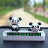 Placa de número de carro móvel escondida panda resistente a altas temperaturas ornamentos placa de estacionamento dos desenhos animados net placa de estacionamento vermelho feminino atacado