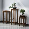 Estante para Flores Estante de Almacenamiento Balcón Sala de Estar de Pie Madera Maciza Antiguo Estante para Macetas Interior Estilo Chino Mesa para Flores Estante para Macetas