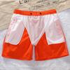 2022 Verão Comércio Exterior Novos Homens Cor Sólida Casual Shorts Cross-border Roupas Masculinas com Intranet Calças de Cinco Pontos Calças Grandes
