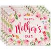 Mantel Individual de Lino para el Día de la Madre Transfronterizo Amazon Estampado de Corazón y Letra Decoración de Mesa Servilleta Vajilla Tapete Aislante
