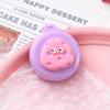 Pente para Cabelo com Cabo em Formato de Coração de Menina Desenho Animado Espelho Dobrável Mini Portátil Espelho Integrado Pente Massageador Atacado