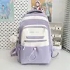 Nova Mochila Escolar de Verão 2026 com Cores Contrastantes, Mochila Estilosa para Universitários e Alunos do Ensino Médio, Mochila Fashion para Alunos do Ensino Fundamental