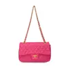 Bolsas Bolso de Hombro Acolchado Bordado Clásico, Bolso Cuadrado Pequeño de Moda y Versátil, Bolso Cruzado Pequeño con Cadena Estilo Chanel para Mujer