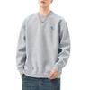 Suéter de manga larga con etiqueta pequeña bordada estilo japonés vintage para hombre, jersey de cuello redondo de marca de moda de otoño, top holgado para hombre y mujer que combina con todo.
