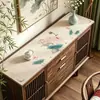 Nuevo Mantel Estilo Chino para Aparador de Comedor, Mantel de Cuero para Mesa, Protector a Prueba de Aceite e Impermeable para Mueble de TV, Mesa de Centro para Entrada, Mantel Protector de Superficie de Mesa