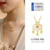 Longevidade e Paz Pingente Cadeado de Jade Hetian Colar Prata S925 Corrente Clavicular Feminina Nova Joia Nicho Chinoiserie Drop Shipping