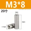 Acero Inoxidable 304 Columna de Tornillo Prisionero Hexagonal de Cabeza Única Columna de Tuerca Extendida de Doble Paso Columna de Aislamiento M2M3M4M5M6M8