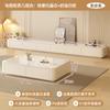 Mesa de Centro Estilo Creme para Sala de Estar, Novo Modelo 2025, Conjunto de Mesa de Centro Pequena Tendência e Gabinete de TV