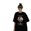 Primavera Inicial 2025 Novos Tops Versáteis de Manga Curta Estilo Coreano Comprimento Médio Pulôver Solto Gola Redonda Camiseta Popular Feminina Tendência Ins