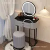 Tocador para dormitorio pequeño, lujo ligero nórdico, simple y mini, modelo nuevo con sensación de alta gama, tocador integrado con armario de almacenamiento