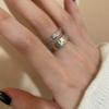 Anillo de pigmento plateado para mujer, diseño de nicho de lujo ligero de otoño e invierno, anillo de dedo índice decorativo de estilo coreano de pareja de estilo frío de alta calidad