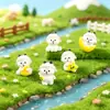 Micro-Paisaje Ovejas Lindas Animales en Miniatura Decoración de Jardín DIY Accesorios Adornos Miniatura para Coche