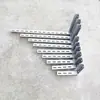 Soporte de ángulo de hierro galvanizado, trípode de acero angular, soporte de múltiples tuberías montado en la pared, soporte de cable grueso, soporte de fijación de ángulo de hierro