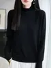 Suéter de Punto Fino con Cuello Alto y Mangas Largas para Mujer, Color Sólido, Holgado, Camisa Base Superior, Nuevo Otoño/Invierno 2026
