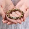 Pulseras de Sándalo Verde para Hombres y Mujeres, Cuentas de Sándalo para Jugar, Pulseras de Jade Hetian para Prosperidad y Avance