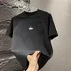 2026 Verão Nova Camiseta Masculina Gola Redonda Manga Curta Fashionável Tendência Versátil Casual Top Cor Sólida Camada Base Simples