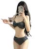 Traje de baño nuevo de tres piezas dividido para mujer para cubrir el vientre y lucir una figura estilizada, traje de baño para mujer para resort de playa y aguas termales, dropshipping]