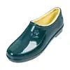 Botas de Lluvia para Mujer Suela Plana Zapatos de Goma para Cocina Boca Baja Forro de Felpa Cálidos Caña Baja Antideslizantes Cortos Zapatos de Protección para el Trabajo Zapatos Impermeables
