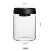 Frasco de Almacenamiento para Granos de Café, Contenedor de Botella de Vidrio, Almacenamiento y Organización de Granos, Frasco Sellado al Vacío Manual