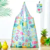 Fabricante en stock bolsa de compras plegable pequeña compras de supermercado protección ambiental bolsa portátil para teléfono móvil conveniente impresión bolsa de poliéster