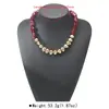 N13848 Collar de Resina Irregular Geométrico Artístico Retro Manchado Gargantilla de Perlas Geométricas de Bloques de Color de Moda