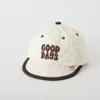 Gorra de Béisbol Infantil de Ala Suave con Letras para Niños y Niñas, Gorra de Béisbol Cálida de Algodón Acolchado a Cuadros para Otoño e Invierno