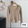 Estilo Coreano Cor Sólida Renda Emenda Tricot de Manga Comprida Outono e Inverno Novo Top Feminino com Aparência Emagrecedora Fábrica de Tricot