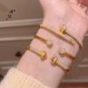 Loja de ouro Puzuo com pulseira de diamante bolha de ouro brilhante 24K pulseira oito corações oito flechas zircônia pulseira da moda para mulheres