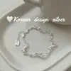 Estilo Ins Coreano Joia de Mão Simples e de Alto Padrão Pulseira de Laço Brilhante de Prata Esterlina S925 Nicho Exquisita e Versátil