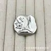 Botões metálicos espirais sólidos para ternos, casacos de lã tricotados, botões decorativos simples e versáteis para costura à mão