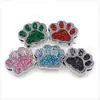 8mm Diamante Multicolor Pata de Gato Huella de Perro Aleación Joyería Adecuado para DIY Llavero Pulsera Accesorios para Collar de Mascota