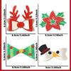 Horquilla navideña con lazo decorativo, bonita horquilla con purpurina, diseño de árbol de Navidad, muñeco de nieve y pico de pato, regalo para niños, tocado navideño