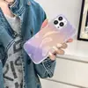 Funda de teléfono de hilo de plumas con degradado plateado caliente para Apple 15PROMAX moderna 14PRO creativa 13/12 plateado caliente 11