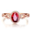 Anillo de Hemoglobina de Paloma Moda Europea y Americana Lujo Ligero Anillo Tesoro Color Joyería de Mano con Diamantes Fábrica Procesamiento al por Mayor Personalización