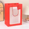 Sacola de Presente, Transparente, Luxo Leve, Sensação de Alta Qualidade, Bolsa Tote, Sacola de Presente Pronta, Sacola para Embalagem de Flores e Bonecas, Sacola de Presente para Lembrancinhas