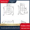 EE19 duplo slot esqueleto plugue direto horizontal 2+2 pinos distância da linha = 13mm