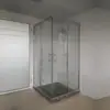 Venta al por mayor del fabricante Panel de partición para ducha de acero inoxidable de apertura diagonal cuadrada ultraestrecha Puerta corrediza de vidrio para baño