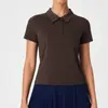 Camiseta de Golf Caijue Sports para Mujer Verano Casual Cuello Polo Manga Corta Elástica para Exteriores Ajustada Ropa de Tenis para Mujer