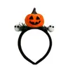 Venta al por mayor del fabricante Transfronterizo Diadema de Calabaza y Cabeza de Fantasma de Halloween Cuadros Naranja Negro y Blanco Adorno para el Cabello de Fiesta Accesorios de Disfraz