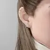 Brinco de Osso da Orelha Stud com Piercing de Cartilagem em Formato de Laço, Sapatos de Salto Alto com Design Exquisito e Estiloso Estilo Ins, Microincrustados com Zircônia
