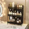 Estante de almacenamiento para cosméticos, organizador de escritorio, organizador multicapa para productos de cuidado de la piel para tocador, estante para tocador de baño