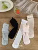 Calcetines de Verano para Niñas hasta la Mitad de la Pantorrilla, Calcetines de Malla Estilo Coreano para Niñas, Calcetines Holgados de Algodón Versátiles, Sin Costuras, Ultra Delgados, Transpirables para Niños