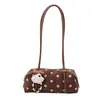 Bolso de axila de lunares de moda ins para mujer, transfronterizo, nuevo estilo, bolso de mano tipo almohada de terciopelo, gran capacidad, bolso de hombro único con temperamento