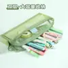 Bolsa de Lápis de Malha Grande Capacidade Personalizada Bolsa de Armazenamento Transparente Material de Papelaria Estilo Ins de Aparência Elevada Bolsa de Lápis Prática