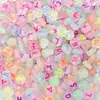 Cuentas del Alfabeto Inglés Hechas a Mano Sueltas Pulsera Collar Cadena de Teléfono Móvil Colgante Pulsera Accesorios de Joyería DIY