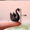 Zakka Regalo Creativo Adornos Micro Paisaje Cisne de Plumas Blanco y Negro Planta Suculenta Accesorios de Decoración Paisajística
